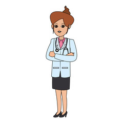 Fototapeta premium female medical doctor icon image vector illustration design 