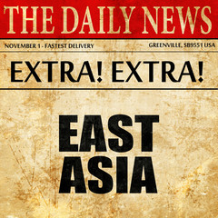 east asia, article text in newspaper