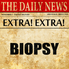 biopsy, article text in newspaper