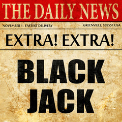 blackjack, article text in newspaper