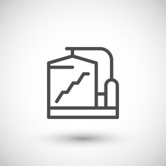 Oil tank line icon
