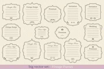 Vector Set of vintage frames
