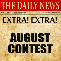 august contest, article text in newspaper