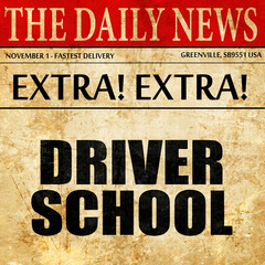 driver school, article text in newspaper