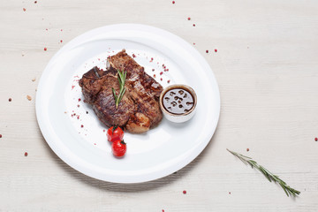 dish of fried meat steak