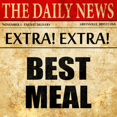 best meal, article text in newspaper