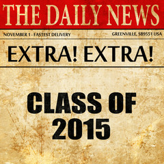 class of 2015, article text in newspaper