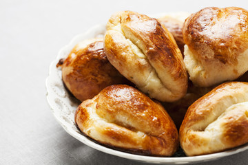 Traditional Turkish pastry pogaca with cheese filling