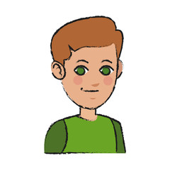 man cartoon icon over white background. colorful design. vector illustration