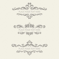 Vector set of vintage frames