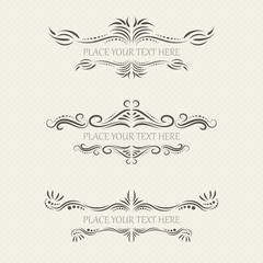 Vector set of vintage frames