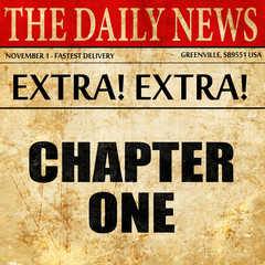chapter one, article text in newspaper