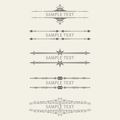 Vector set of vintage frames