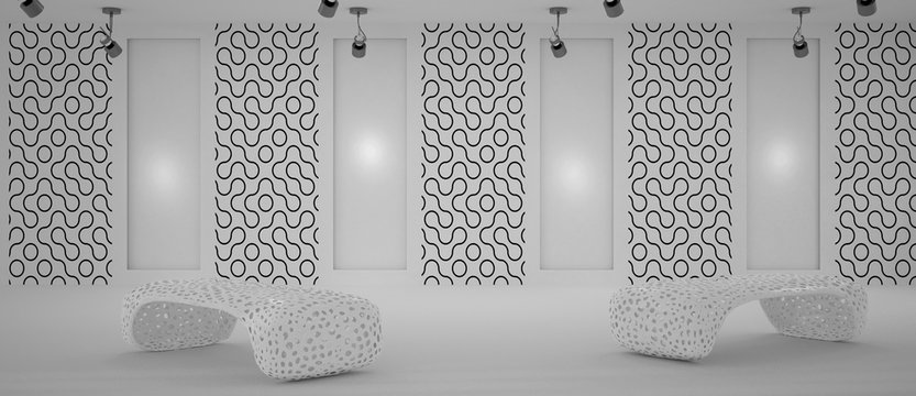 White gallery blank