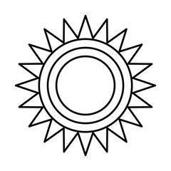 sun icon over white background. vector illustration