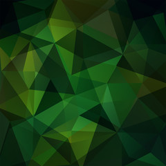 Background made of dark green triangles. Square composition with geometric shapes. Eps 10