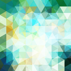 Abstract vector background with triangles. Geometric vector illustration. Creative design template. Green, white colors.