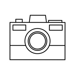 photographic camera icon over white background. vector illustration