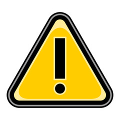 Exclamation Point Warning Attention Hazard Sign