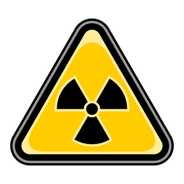 Ionising Radiation Sign Triangular Sticker
