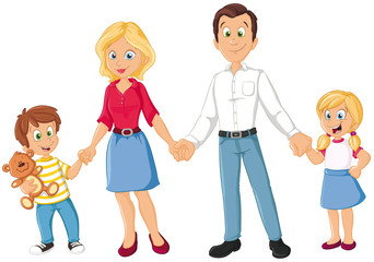 Eine glückliche Familie Vektor-Illustration