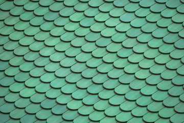 Grüne Dachziegel