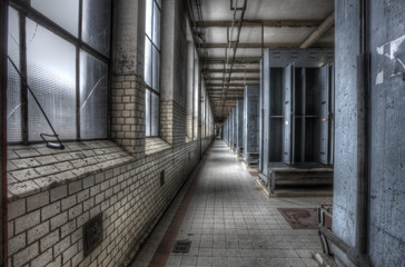 Lockers at abandoned coal mine