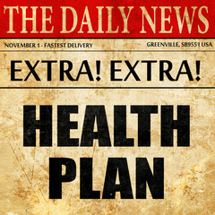 health plan, article text in newspaper