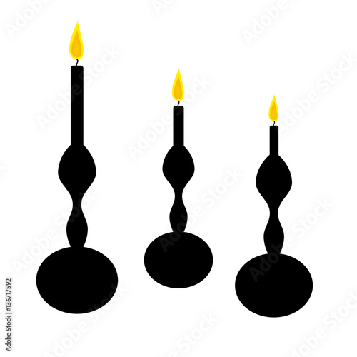 "Candlesticks on white background" Stock image and royalty-free vector