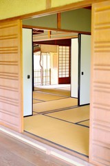 Japanese sliding doors and tatami floor