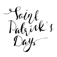 vector hand lettering saint patrick's day