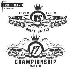 Drift sport team print for t-shirt,emblems and logo. © hadanello88