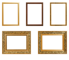 Set of vintage frame isolated on white background. Interior Design. Copy space