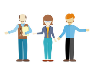 Set of Human Characters Vector in Flat Design