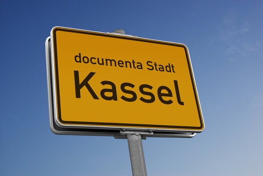 Ortsschild documenta-Stadt Kassel