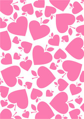 Abstract Valentine Heart Apple Pattern