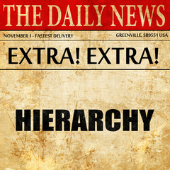 hierarchy, article text in newspaper