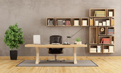 Office with wooden furniture © archideaphoto