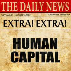 human capital, article text in newspaper