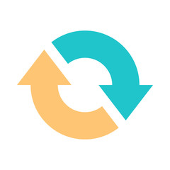 Arrow Sign Rotation Icon Reload Symbol Refresh Button - 136719739
