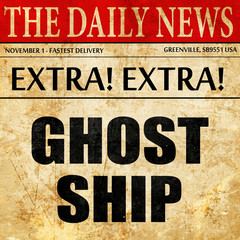 ghost ship, article text in newspaper