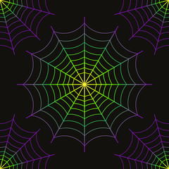 halloween spider web, seamless background, vector