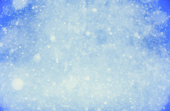 blue winter snow background