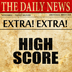 high score, article text in newspaper