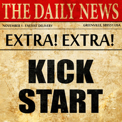 kickstart, article text in newspaper
