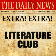 literature club, article text in newspaper
