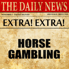 horse gambling, article text in newspaper