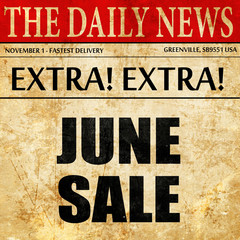 june sale, article text in newspaper