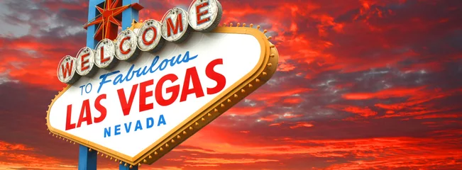 Poster Im Rahmen Willkommen im fabelhaften Las Vegas-Zeichen © Brad Pict