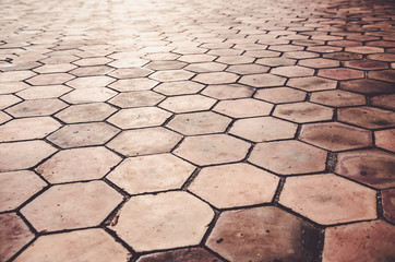 cement block Octagon shape path or walkway